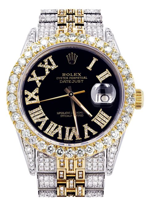 black diamond iced out rolex|More.